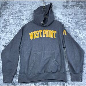 Pro Weave West Point Hoodie Men's Medium Grey Army Military Academy Heavyweight